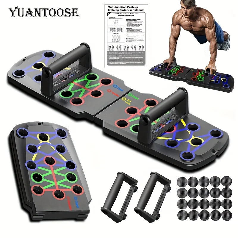 Multifunctional Folding Push-Up Board for Home and Gym Workouts - Enhance Chest Strength and Overall Fitness
