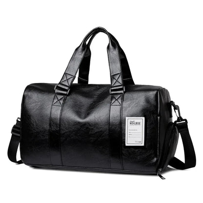 Leather Gym Bag for Men - Sports, Training, Fitness, Yoga, and Travel Shoulder Luggage