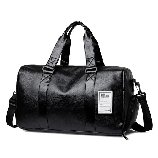 Leather Gym Bag for Men - Sports, Training, Fitness, Yoga, and Travel Shoulder Luggage