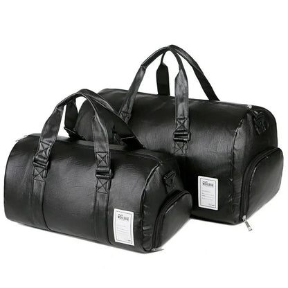 Leather Gym Bag for Men - Sports, Training, Fitness, Yoga, and Travel Shoulder Luggage